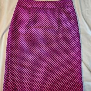 Banana Republic Fuchsia Dot Pencil Skirt Wild orch